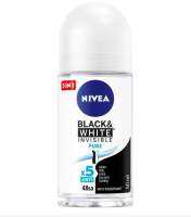 ลูกกลิ้ง NIVEA Deo Roll-On Invisible for Black &amp; White Active 50ml