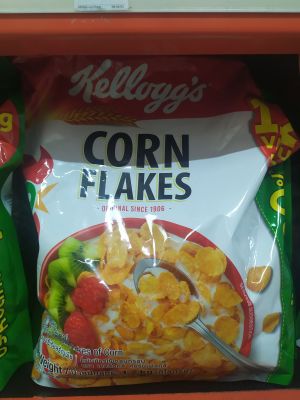 Corn Flakers เคลล็อกส์ คร์อนเฟล็ก อาหารเช้าซีเรียล ธัญพืช แผ่นข้าวโพดอบกรอบ1.2kg