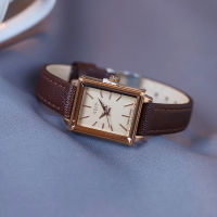 Genuine Julius Small Fashionable Watch Womens Rectangular Leather Belt Fashionable Female Student Small Dial Waterproof Watch