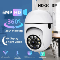 กล้องวงจรปิด 5G กล้องวงจรปิด360 wifi Infrared night vision PTZ Control CCTV Camera กล้อง Full HD Wifi / Wirless IP camer 5ล้านพิกเซล ฟรีอะแดปเตอร์