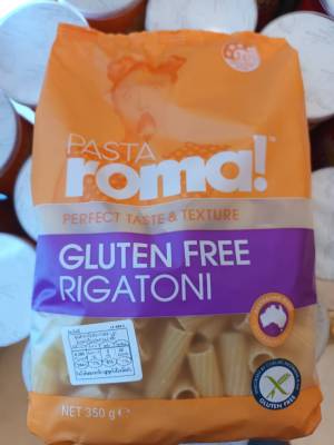 Pasta Roma Gluten Free Rigatoni 350g.ริกาโตนี พาสต้าหลอด 350กรัม