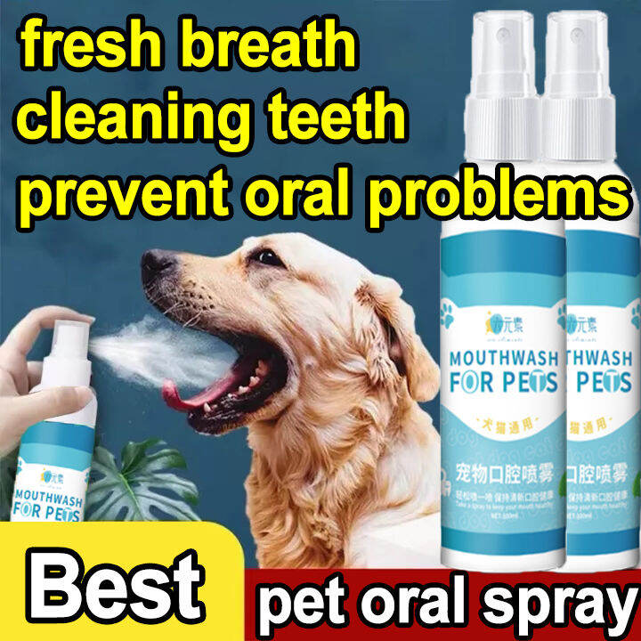 Dog Breath Freshener Pet Oral Cleaner Teeth Cleaning Spray pet oral