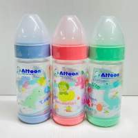 ATTOON ขวดนม PP รุ่น Color Slim คอแคบ และ คอกว้าง 3,5,8 ออนซ์ แพ็ค 3 คละสี