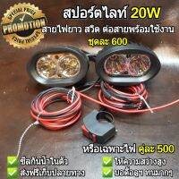 ไฟสปอร์ตไลท์ 20W LED สายไฟยาวสวิตต่อพร้อมใช้งาน