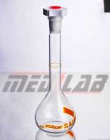 ขวดวัดปริมาตรจุกพลาสติก Volumetric Flask, with PP Stopper, Class ‘A’  ( Medilab) ประเทศอินเดีย