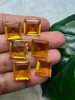 ซิทริน สำหรับงาน เครื่องประดับ LAB CITRINE YELLOW SAPPHIRE  10X10 มิลลิเมตร พลอย LAB MADE 100%. ราคาเป็น 7 เม็ด น้ำหนัก 23 กะรัต