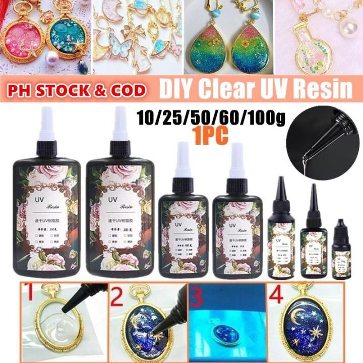 1pc Resin Kit With Light, Crystal Clear Low-odor Uv Epoxy Resin