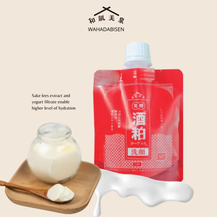 WAHADABISEN Gokujo Fermented Sake Yogurt Face Wash Lazada