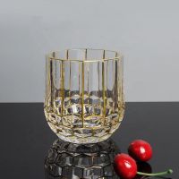 Crystal gold line glass