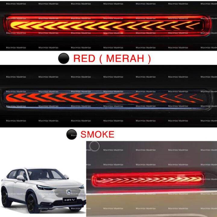 Reflektor Bumper Honda Hrv Up Red Smoke Mata Kucing