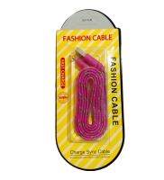 สายชาร์ไอโฟน FASHION CABLE ชาร์เร็ว ใช้ได้กับiPhone ทุกรุ่น คละสี