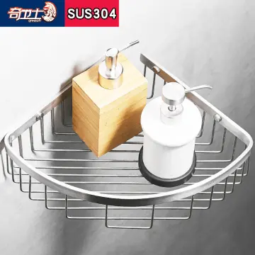 Free Shipping Bathroom Accessories ,Bathroom Shower Racks Triangular Basket  Shower Caddy Shelves, Stainless Steel 304 Made