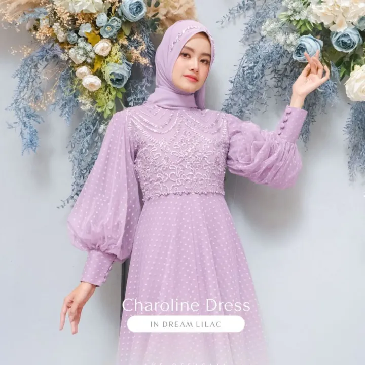 Gamis Gaun Dress Brukat Acara Pesta Kondangan Lamaran Akad Nikah Pengantin Wanita Terbaru 22 Lebaran Idul Fitri Elegan Elegant Mewah Modern Cantik Kekinian Baju Busana Muslim Muslimah Wanita Remaja Dewasa Lazada Indonesia