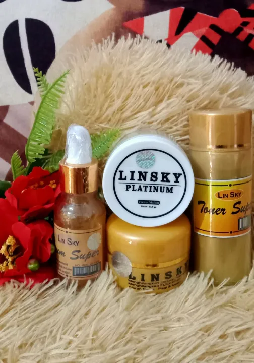 CREAM LINSKY FULL GOLD PAKET SUSAH PUTIH + PLATINUM CREAM SIANG DAN ...