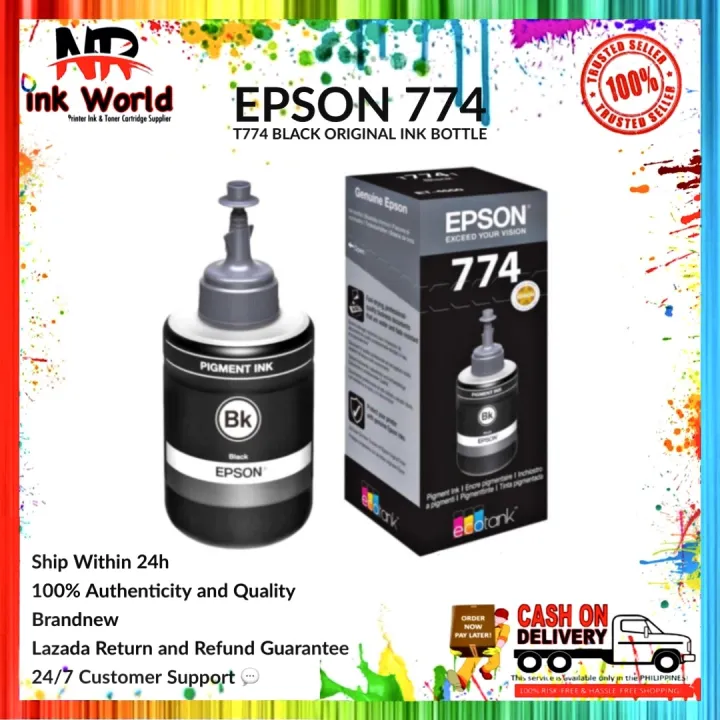 Epson 774 T7741 Black Original Ink Bottle 140ml Lazada PH