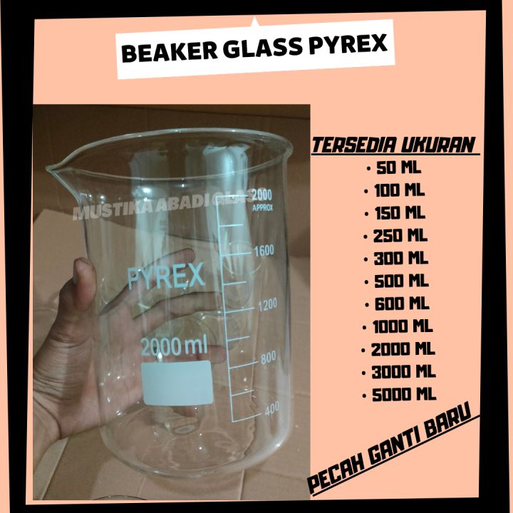 Beaker Glass Gelas Kimia 2000ml 2000 Ml Pyrex Lazada Indonesia 9163