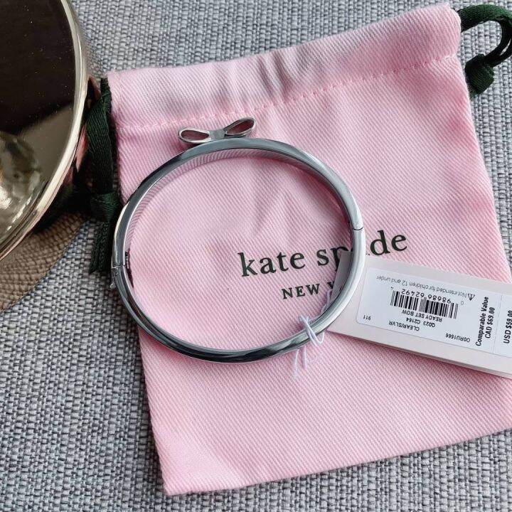 ของแท้-100-กำไล-kate-spade-bangle-outlet-kate-spade-silver-สีเงิน-ขนาด-gt-gt-gt-เส้นผ่าศูนย์กลาง4-5cm