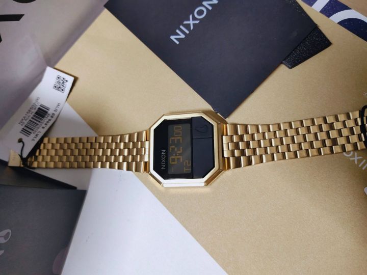 ประกันศูนย์ไทย-nixon-rerun-nxa158502-00-นาฬิกาข้อมือผู้ชายเเละผู้หญิง-สีทอง-ขนาดหน้าปัด-37-mm