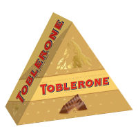 Toblerone Pyramid Swiss Milk Chocolate with Honey and Almond Nougat/ ทอปเบอโรนมิลค์ช็อกโกแลตผสมน้ำผึ้งกับอัลมอนด์ กล่องพีระมิด 8 บาร์ x 35g (280g)