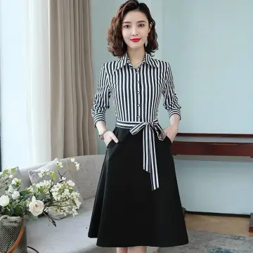 váy kẻ sọc trắng đen giá tốt Tháng 4 2023  Mua ngay  Shopee Việt Nam