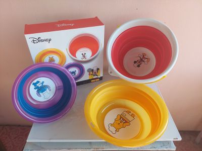 ชุดถังยืดยุบ ดีสนีย์ เซ่เว่น 7-11 ขายครบขุด3ใบ Disney Bucket set