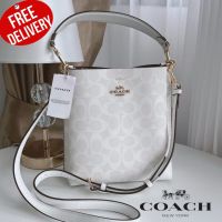 กระเป๋าสะพาย COACH Mollie Bucket Bag 22 In Signature Canvas #CA582 ออก Shop USA รับประกันของแท้ 100%