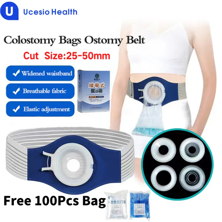 Ucesio Ostomy Belt Drainable Urostomy Bag after Colostomy Ileostomy
