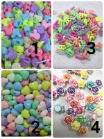 ลูกปัดDIYสร้อยข้อมือคละสีหวานขนาด6-12มิล สีสวย(หนัก40กรัม)