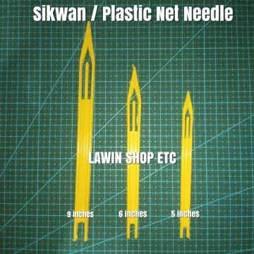 Fishing Netting Needle Shuttles Kit- 10Pcs Plastic Cast Net Mending Needle  Fishing Net Repair Tool Size 3 4 5 6 7 8 9