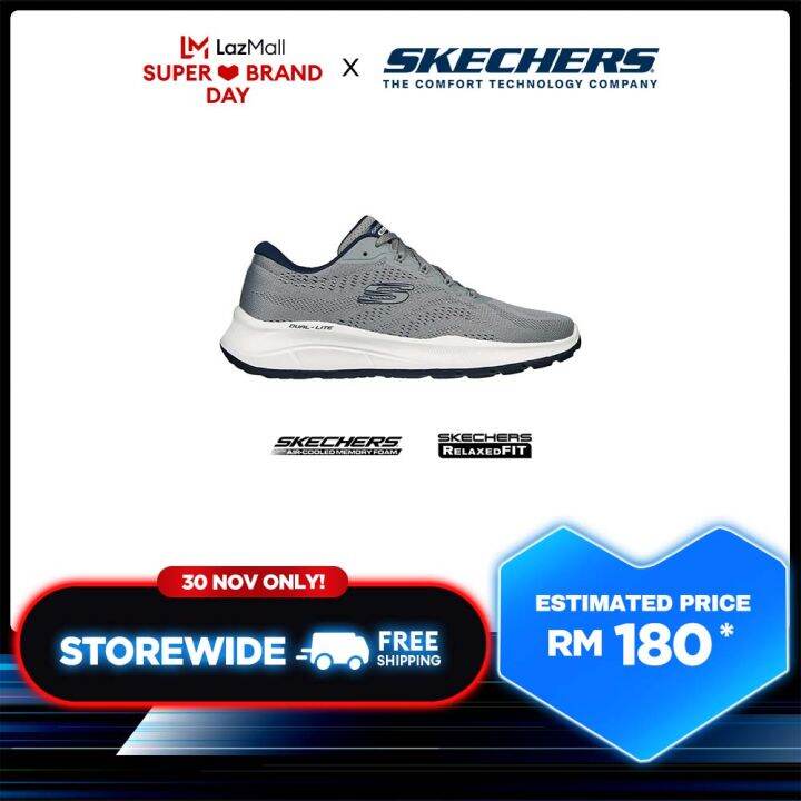 Skechers relaxed fit air cooled memory foam hot sale dual lite