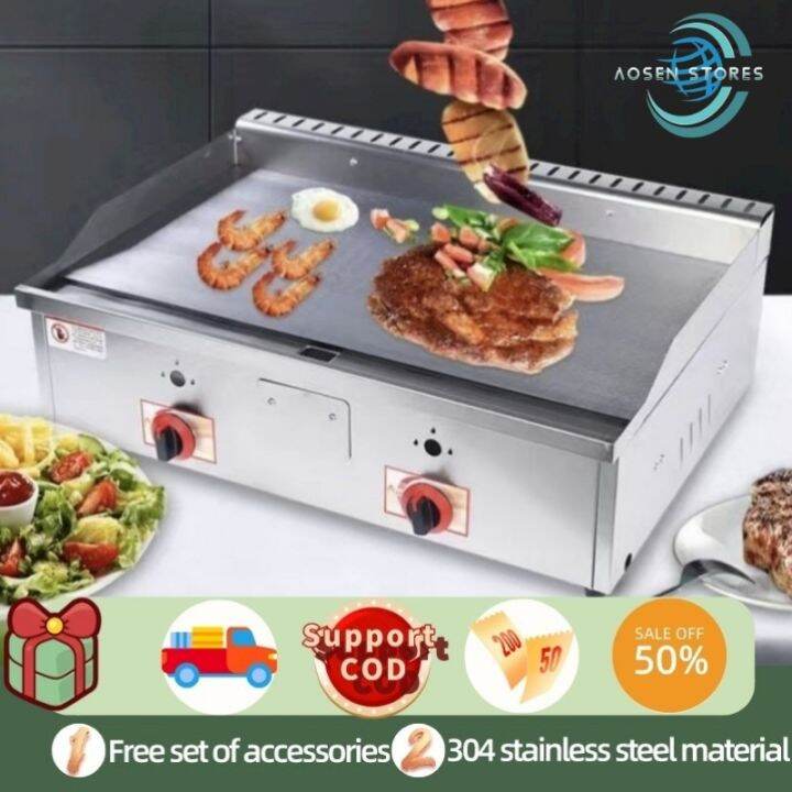 AOSEN STORES burger griddle Heavy Duty Burger Grill deep frying pan