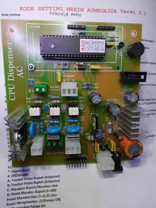 CPU Pom Mini Atmega 32A Versi 3.2 Fitur Password Edit Nama Selenoid ...