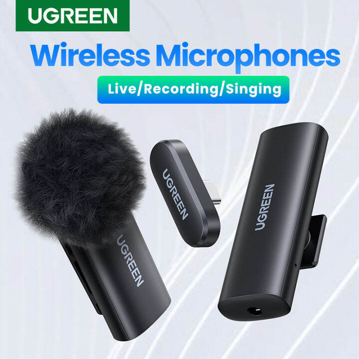 UGREEN Wireless Microphone Lavalier Omni Condenser Mic Noise Reduction