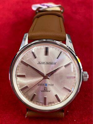 SEIKO SKYLINER WATER 30 PROOF 21 JEWELS DIASHOCK ระบบไขลานตัวเรือนสแตนเลส นาฬิกาผู้ชาย มือสองของแท้