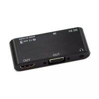 Portable Splitter Adapter VGA+HDMI-compatible+Audio Converter with Cable for PS3 X-BOX Set-top Box Blu-ray DVD Players