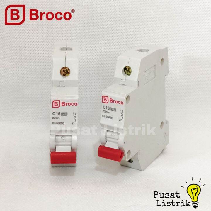 MCB 1 Phase 16A Broco Pemutus Arus Listrik 2A 32A Broco Lazada Indonesia