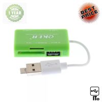 4 Port USB HUB v2.0 + Card Reader OKER (1505) Green ประกัน 1Y ฮับ HUB ตัวแปลง มัลติพอร์ต แปลงสัญญาณภาพ ตัวแปลงสัญญาณ ขยายสัญญาณ อุปกรณ์เชื่อมต่อ เคเบิลสวิตซ์ แปลงสัญญาณ สายเชื่อม เเยกสัญญาณ ตัวกระจายสัญญาณ