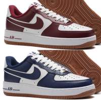 รองเท้าผ้าใบ Air Force 1 ‘07 LV8 (size37-45) Crimson and Navy รองเท้าผ้าใบผู้ชาย รองเท้าผ้าใบผู้หญิง งานสวยมาก