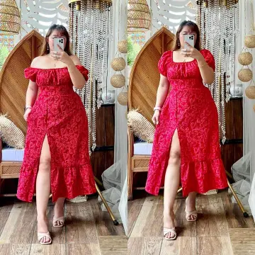 Lazada 2024 red dress