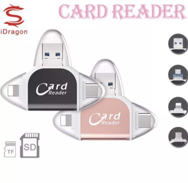idragon-r015-เพิ่มความจุโทรศัพท์-card-reader-4-in-1-ใช้สำหรับไอโฟน