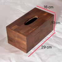 กล่องใส่กระดาษทิชชู่ กล่องทิชชู่ไม้สัก 
กว้าง 16 x ยาว 29 x สูง 13 cm 

สามารถใส่ทิชชู่แบบกล่องได้ สินค้างานแฮนด์เมด ขนาดอาจคลาดเคลื่อนเล็กน้อย
ใบละ 350.-