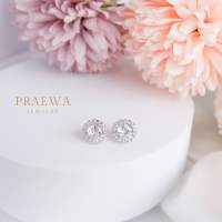 Praewa Jewelry - Glamour Diamond earrings ต่างหูเพชรสวิส 1 กะรัต