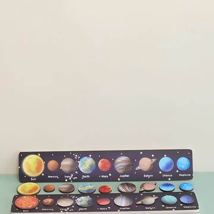 MALOTOYS - Wooden Puzzle Solar System Planets Planet Puzzle Tata Surya ...