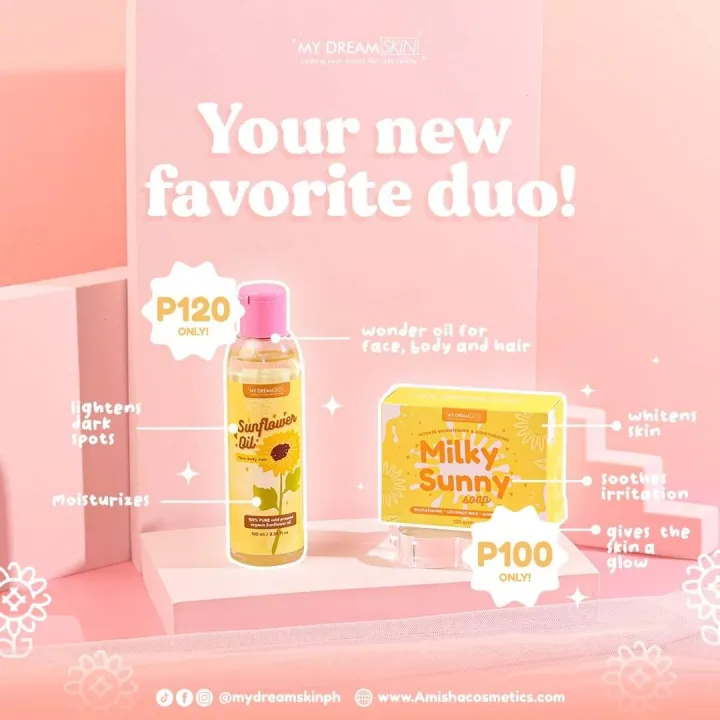 SUNFLOWER DREAM SET Sunflower Oil Pure Cold Pressed Organic & Milky