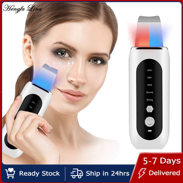 Hengfa Lina Ultrasonic Face Skin Scrubber EMS Micro Current Facial