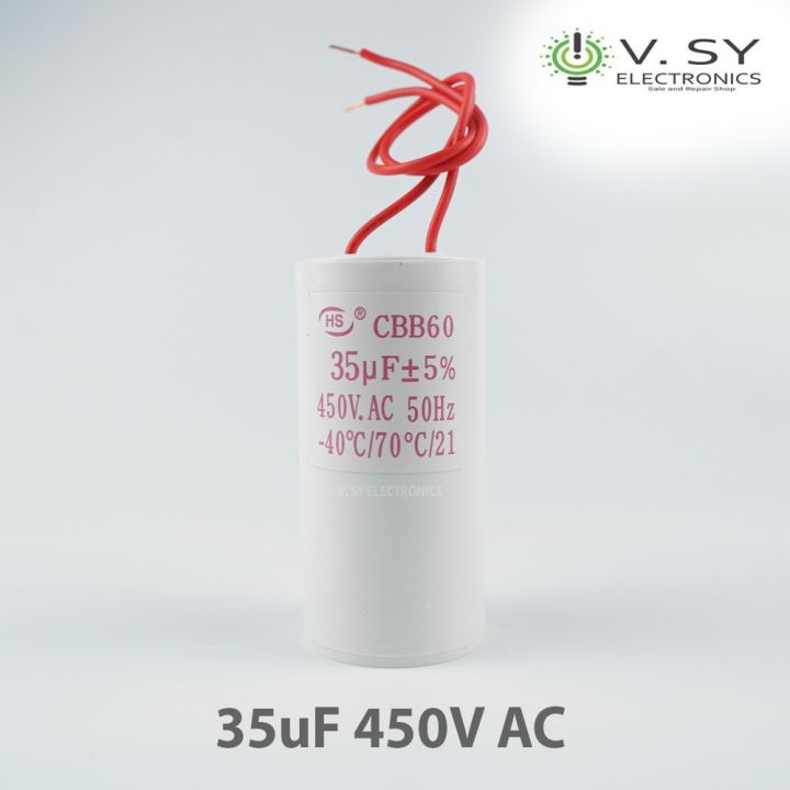 Cbb60 35uf 450v Ac 5060hz 257021 Motor Starting Capacitor 35 Uf