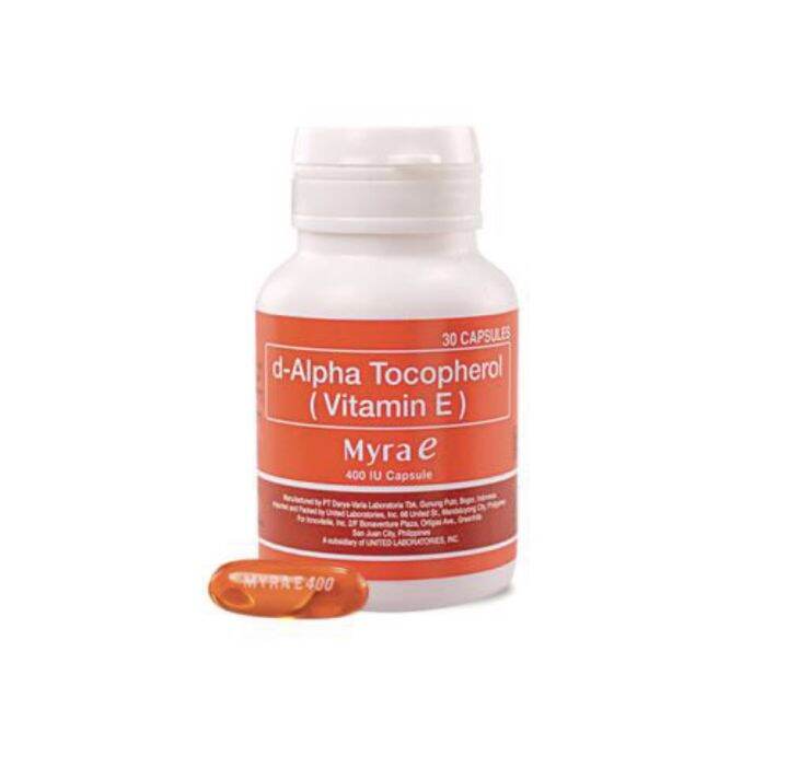 Myra e dAlpha Tocopherol (Vitamin E) 400 I.U. 30 Capsules Lazada PH