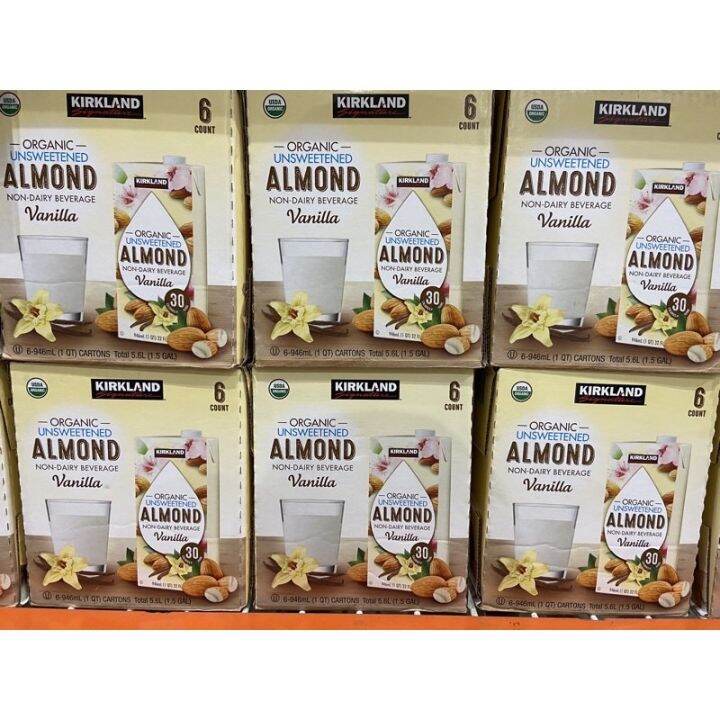 Kirkland Almond Milk Unsweetened and Organic (Non Dairy beverage