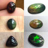 ขาย!!  โอปอล์ดำ หินธรรมชาติ100% ไม่ไหม้ Black opal 100% natural gemstone, no treatment