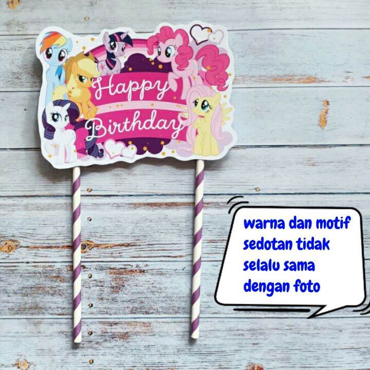 topper toper hiasan tusukan kue cake nasi tumpeng puding happy birthday